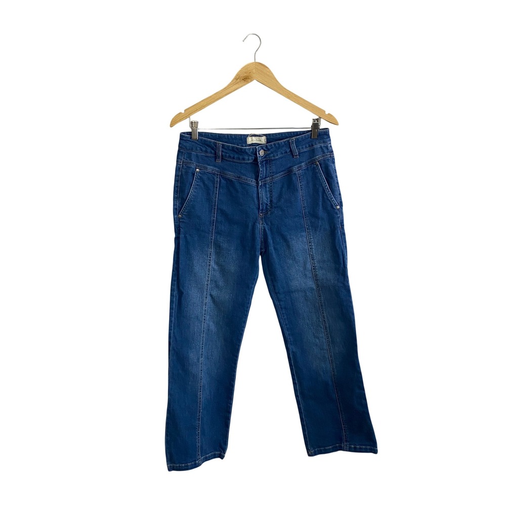 Sundance Seamed Straight Leg Jeans Blue Denim Women's Size 32